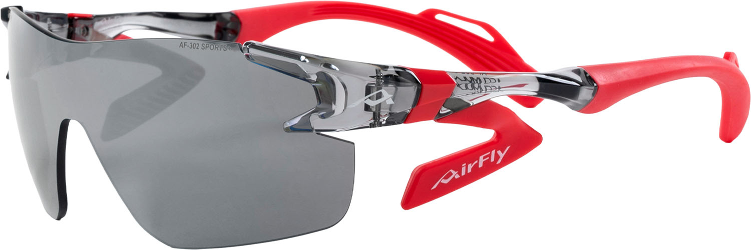 エアフライ Airfly エアフライ Airfly 鼻パッドがないスポーツサングラス AF-302 C-1SP クリアーグレー 可視光線透過率30 UVカット率99以上 熱中症対策 AF302C1SP