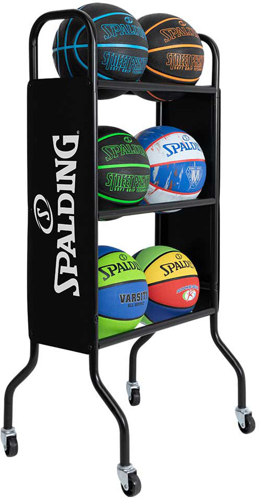 【20日はポイント全10倍】 スポルディング SPALDING バスケット ボールラック 6 グッズ 6863SP 6球収納 家庭用 体育館 バスケットボール 7号球 バスケ部 自主練習 ボール棚 車輪 ラック バスケ用品 体育館備品 6863SP
