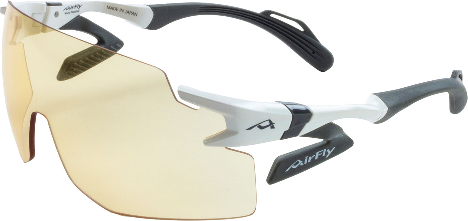 エアフライ Airfly AF302 メディカルMD50シリーズ スポーツサングラス ホワイト サングラス 世界特許取得 鼻パッド無し サイドパッド 軽量 ストレス軽減 熱中症対策 AF302C5MD5
