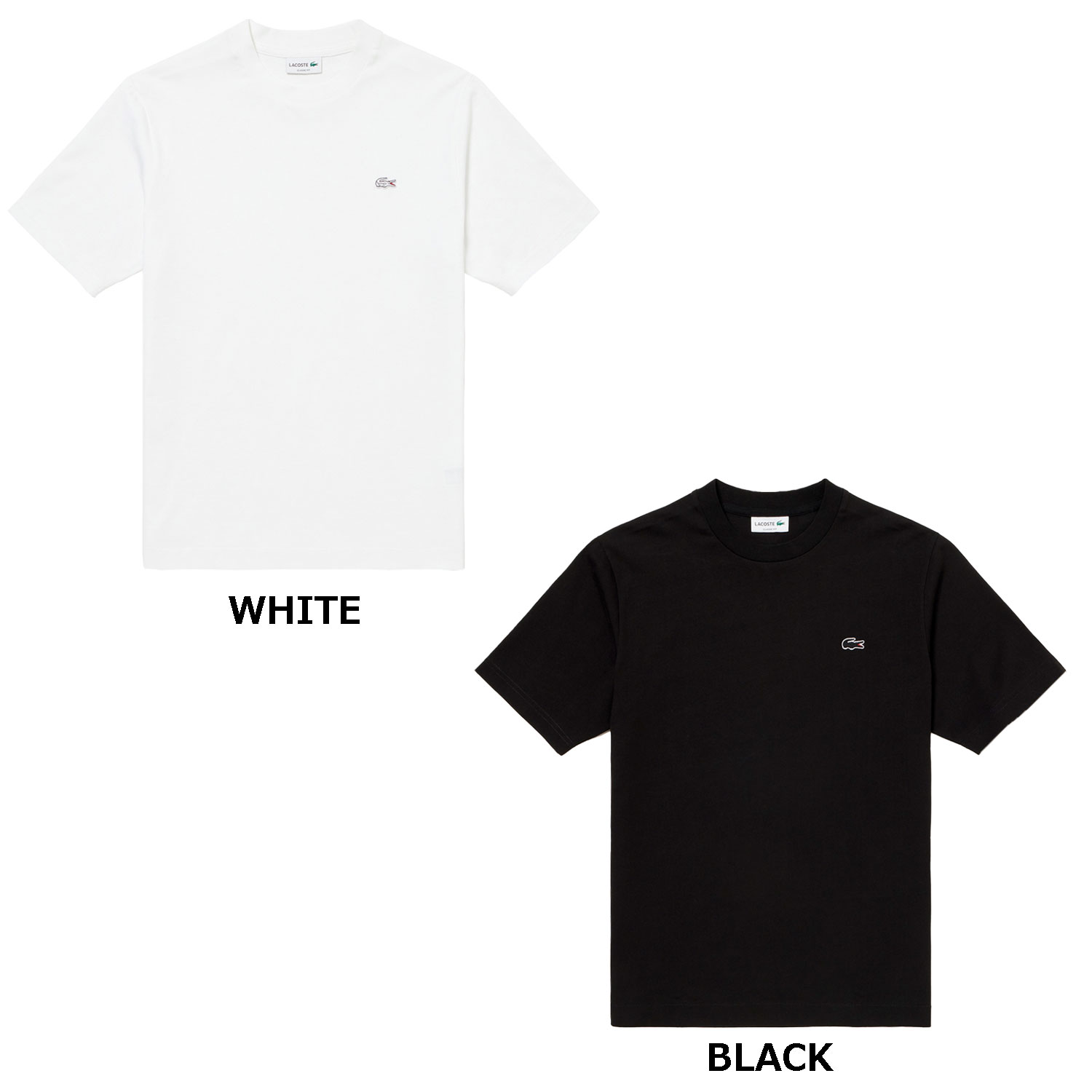 【20日はポイント全10倍】 ラコステ LACOSTE アウトラインクロッククルーネックTシャツ メンズ 男性 トップス 半袖 ロゴT クラシックフィット ヘビーウェイト 綿 コットン ワンポイント 普段使い 快適 TH558299