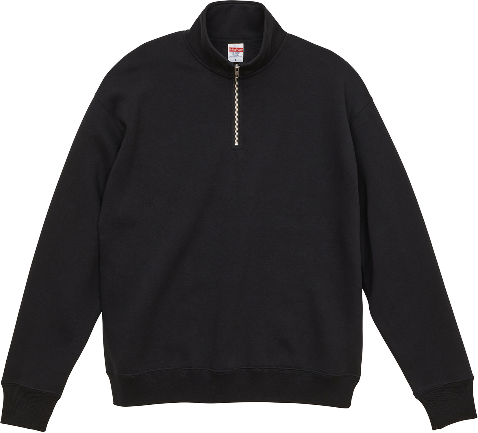 【10日までポイントアップ】 ユナイテッドアスレ UnitedAthle 10.0 オンス T/C ルーズフィット ハーフジップ スウェット 裏起毛 578801