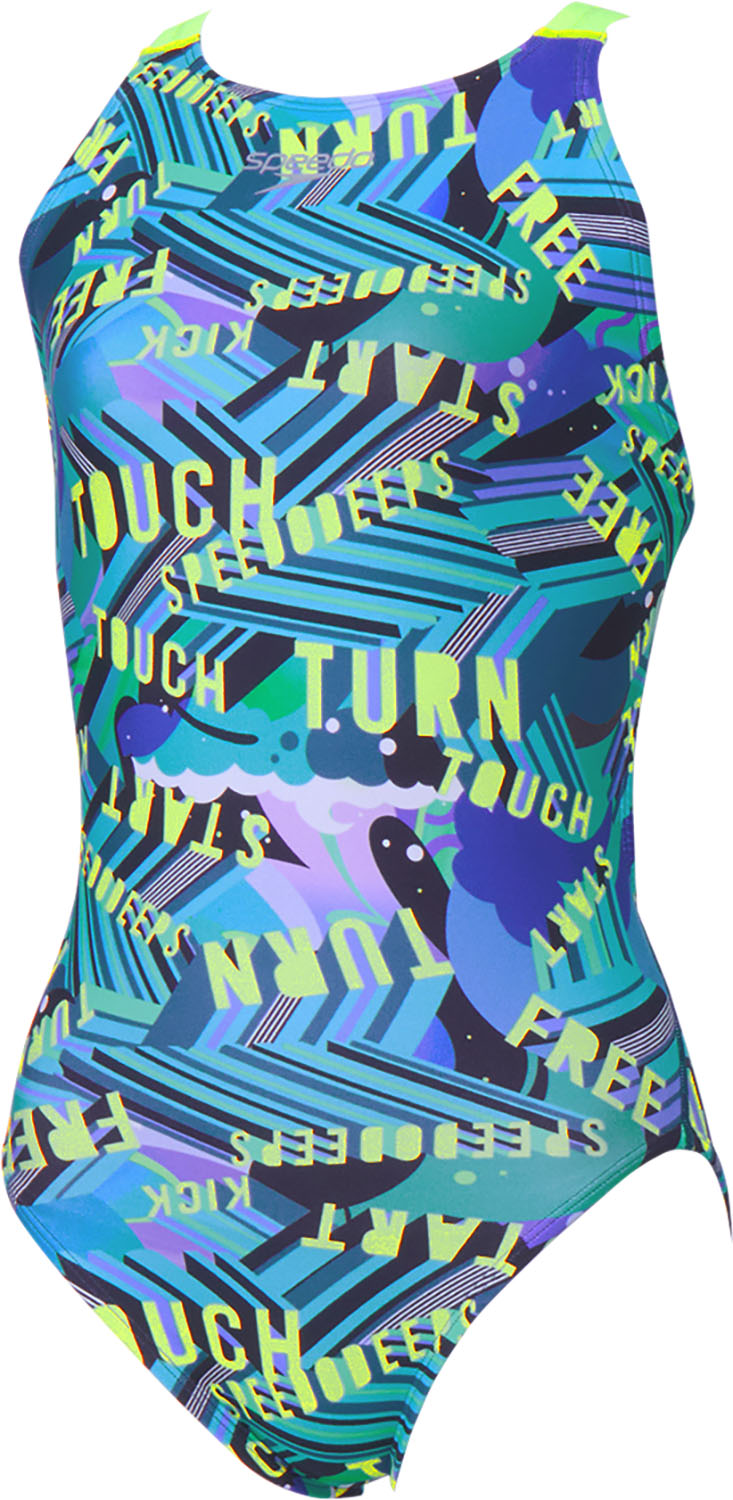 スピード Speedo スイミング WORDING STRIPES TURNS W/S SUIT レディース ウィメンズ 女性 水着 水泳 競泳 スイム プール トレーニング 練習 マスターズ STW02606