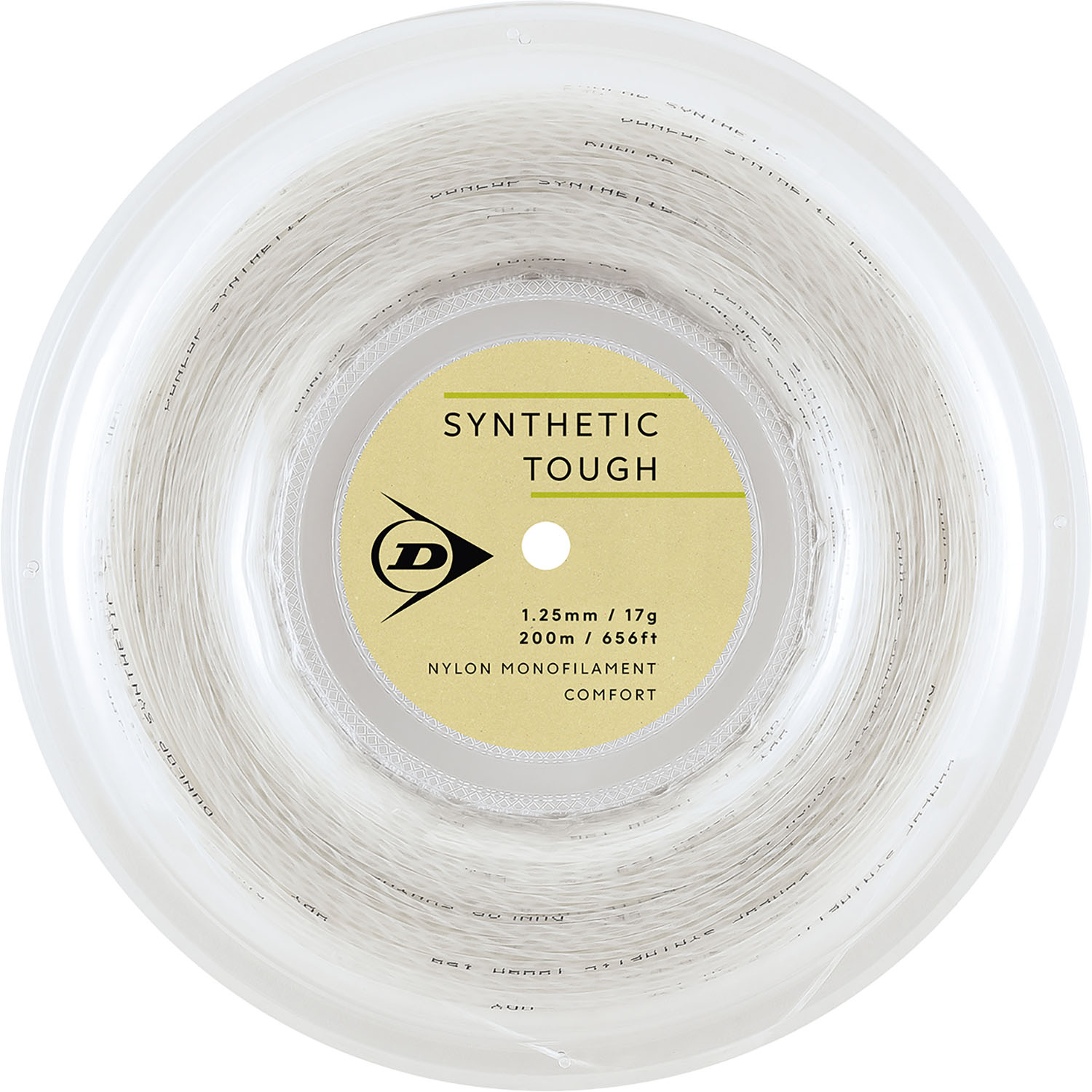 【18日はポイント全10倍】 ダンロップ DUNLOP テニス SYNTHETIC TOUGH ロール 硬式テニスガット ストリング ロール 200m ナイロン系モノフィラメント 耐久性 打球感 部活 クラブ活動 DSTA22001