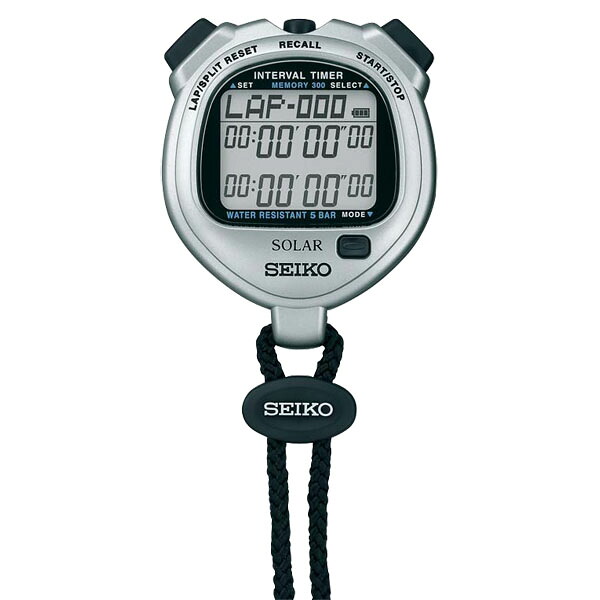 セイコー SEIKO インターバルタイマー INTERVAL TIMER スタイリッシュシルバー S062 体育 競技一般用 ストップウオッチ ソーラー充電 ラップタイム スプリット SVAJ101 8,168円