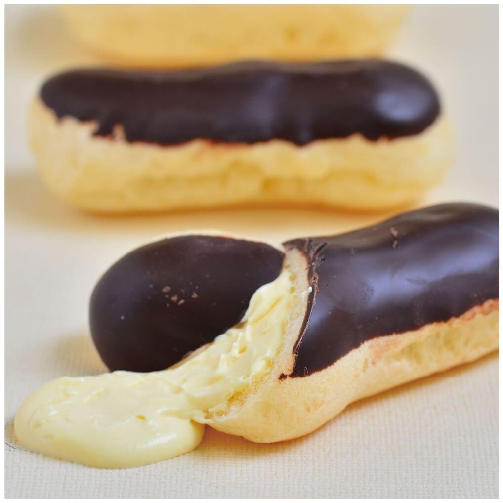 市場 お中元 もち もちエクレア 北海道スイーツ 3個入 1箱 エクレア カスタード モチモチ 冷凍 洋菓子