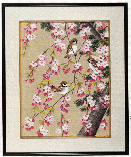楽天市場】東京文化刺繍キット251「尾長どり」(6号) : ビワミン 楽天市場】東京文化刺繍キット251「尾長どり」(6号) : ビワミン