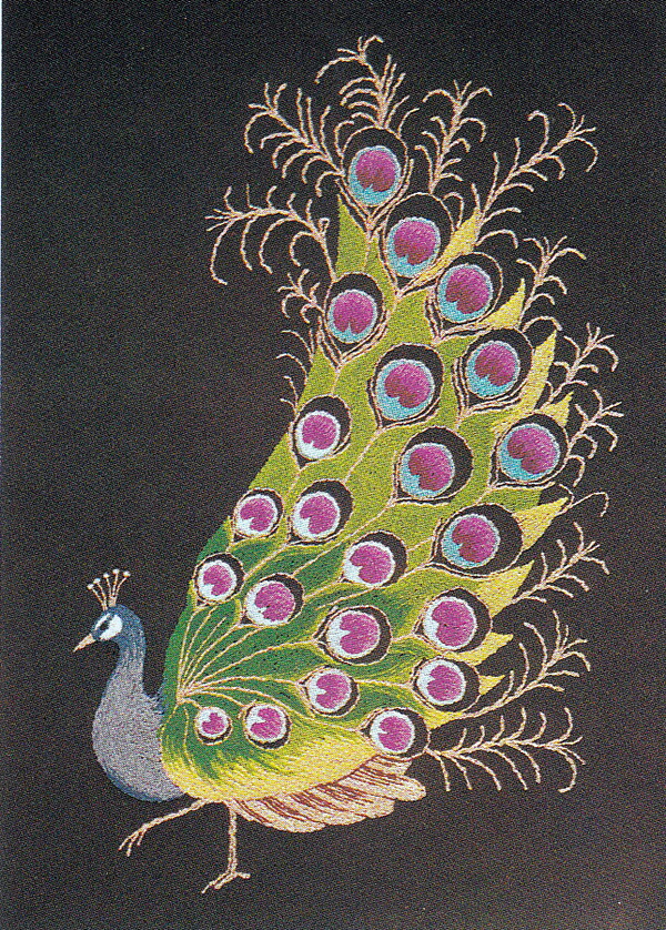 楽天市場】東京文化刺繍キット BSK-456 「孔雀と牡丹」(4号