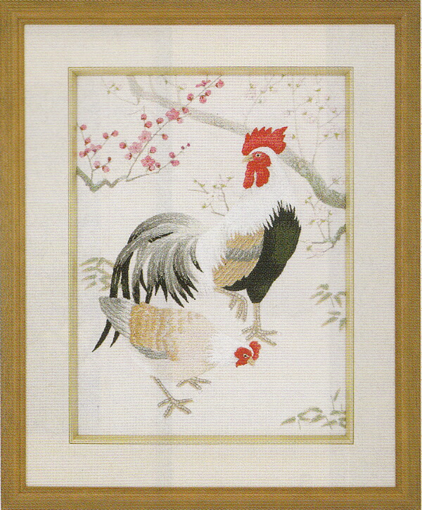 楽天市場】東京文化刺繍キット251「尾長どり」(6号) : ビワミン