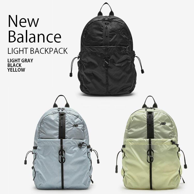 New Balance ニューバランス リュック LIGHT BACKPACK ライト バックパック バッグ リュックサック かばん ロゴ カジュアル ストリート グレー ブラック イエロー メンズ レディース 男性用 女性用 男女共用 NBGCFS1107【中古】未使用品