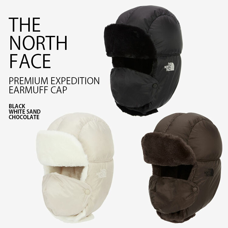 THE NORTH FACE ノースフェイス フライトキャップ PREMIUM EXPEDITION EARMUFF CAP プレミアム エクスペディション イヤーマフ キャップ バラクラバ 耳あて 帽子 ブラック アイボリー ブラウン メンズ レディース 男性用 女性用 NE3CQ60A/B/C|select store LAILAC