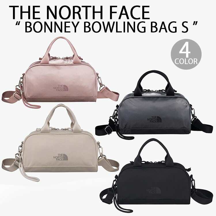 THE NORTH FACE ノースフェイス レディース ミニバッグ ボウリングバッグ BONNEY BOWLING BAG S 2WAYバッグ ポーチ エナメル 光沢 グロッシー マット PINK SILVER CREAM BLACK ロゴ カジュアル NN2PR09J/K/L/M