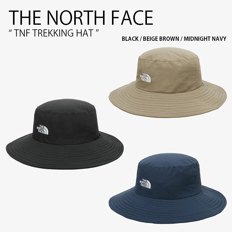 THE NORTH FACE ノースフェイス トレッキングハット TNF TREKKING HAT トレッキング ハット 帽子 バケットハット バケハ サファリハット ロゴ カジュアル ストリート アウトドア ブラック ブラウン ネイビー メンズ レディース NE3HR53A/B/C