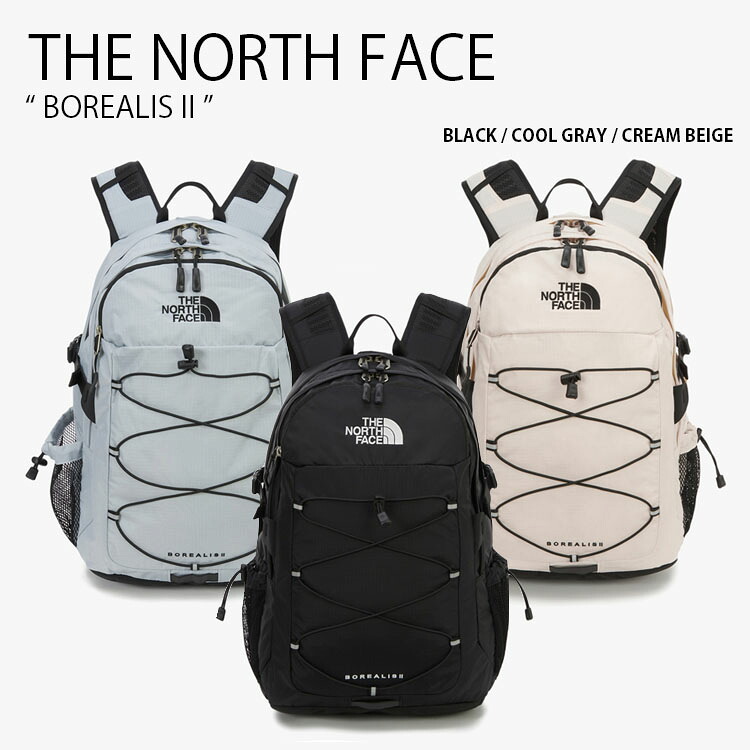 THE NORTH FACE ノースフェイス リュック BOREALIS II ボレアリス2 バッグパック バッグ デイパック リュックサック ロゴ ストリート カジュアル ハイキング 通勤 通学 ブラック グレー ベージュ メンズ レディース NM2DR04A/B/C
