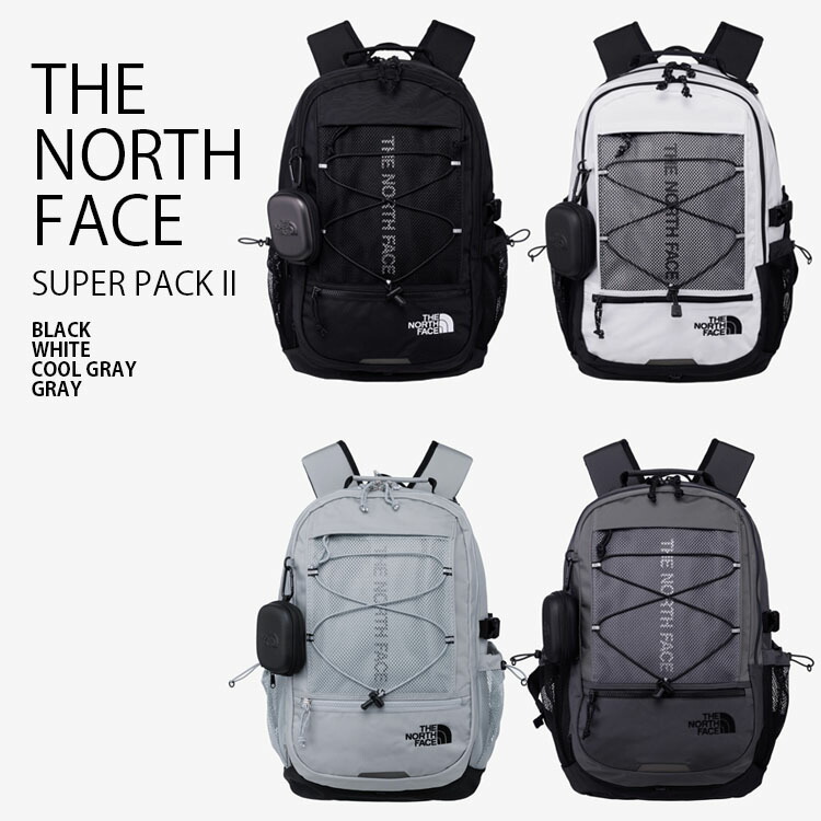 THE NORTH FACE ノースフェイス リュック SUPER PACK II スーパー パック バックパック デイパック ロゴ カジュアル ストリート 通学 通勤 新学期 A4収納 WHITELABEL ブラック ホワイト グレー NM2DQ61J NM2DP01J/L NM2DR01J/K/L/M