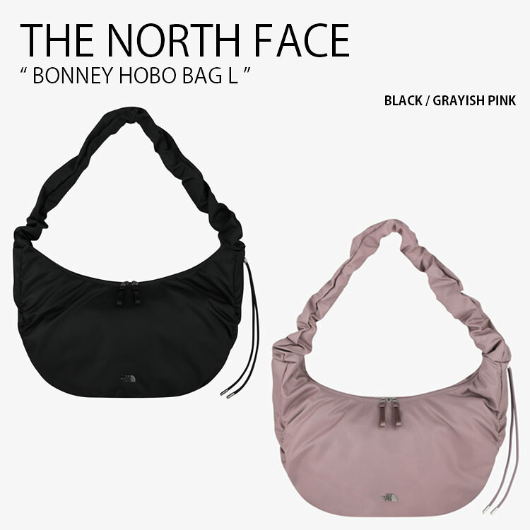 THE NORTH FACE ノースフェイス ショルダーバッグ BONNEY HOBO BAG L ボニー ホーボー バッグ クロスバッグ ロゴ カジュアル ストリート WHITELABEL ブラック ピンク くすみカラー メンズ レディース 男性用 女性用 男女共用 NN2PR66L/M