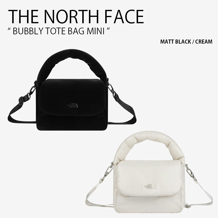 THE NORTH FACE ノースフェイス ショルダーバッグ BUBBLY TOTE BAG MINI バブリー トート バッグ ミニ パディングバッグ ロゴ カジュアル ストリート WHITELABEL ブラック アイボリー メンズ レディース 男性用 女性用 男女共用 NN2PR70J/K