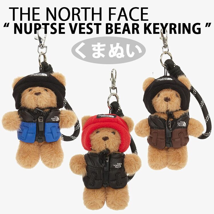 THE NORTH FACE ノースフェイス くま ぬいぐるみ キーホルダー NUPTSE VEST BEAR KEYRING ベア キーリング ぬいぐるみキーホルダー キーリング マスコット ぬい活 服着脱可能 メンズ レディース キッズ NA5AR60A/B/C