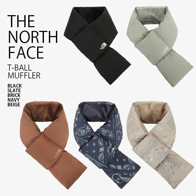 THE NORTH FACE 北の方人間の顔 えり巻き T-BALL MUFFLER お茶どんぶり鉢 えり巻き ティペット ロゴタイプ 心地好い 表どおり 防寒 黒いこと カーキ 赤銅色 米国海軍 ベージュ バンダナ柄 メンズ レディース 成人男性用 成人女性用 男女共用 NA5IR51A/B/C/D/E