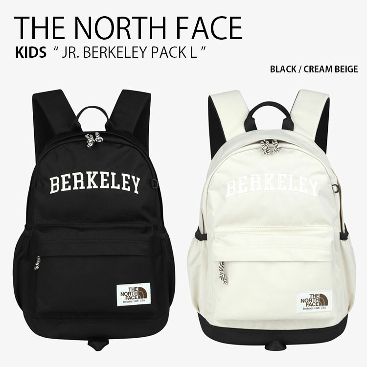 THE NORTH FACE ノースフェイス キッズ リュック KIDS JR BERKELEY PACK L バークレー パック リュックサック デイパック バックパック バッグ かばん ロゴ カジュアル 通学 ブラック ベージュ 男の子 女の子 子供用 NM2DS09R/S