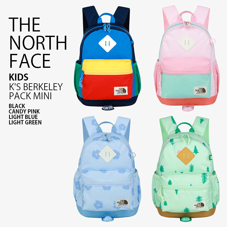 THE NORTH FACE ノースフェイス キッズ リュック KIDS K'S BERKELEY PACK MINI バークレー パック ミニバッグ リュックサック デイパック バックパック バッグ かばん ロゴ カジュアル ピクニック 男の子 女の子 子供用 NM2DS11R/S/T/U