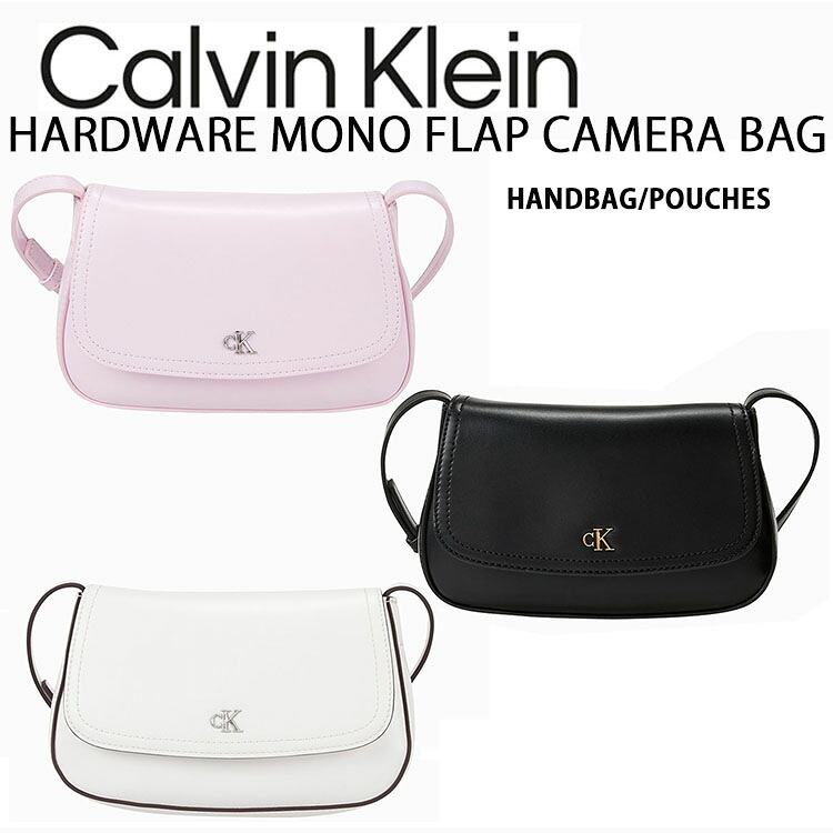 Calvin Klein カルバンクライン ショルダーバッグ ポーチ HARDWARE MONOGRAM FLAP CAMERA BAG CK モノグラムフラップ カメラバッグ PINK BLACK IVORY クロスバッグ 肩掛けバッグ クラシックデザイン カバン 4F3421G｜select store LAILAC 21,134円