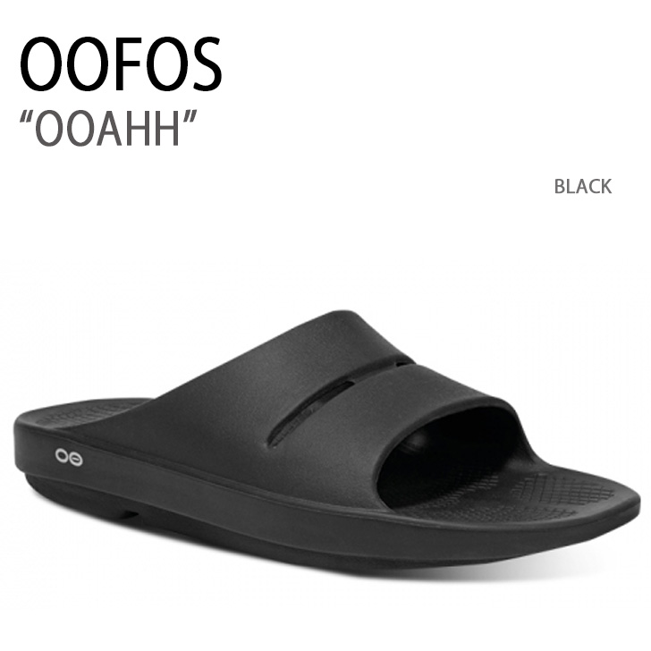 OOFOS ウーフォス サンダル OOAHH BLACK 一体型サンダル 一体形成 シャワーサンダル シューズ メンズ レディース 男性用 女性用 男女兼用 FLFOBS1U06