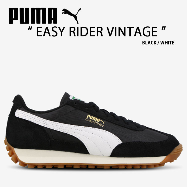 PUMA プーマ スニーカー EASY RIDER VINTAGE BLACK WHITE イージーライダー ヴィンテージ シューズ メンズ レディース 男性用 女性用 399028-10【中古】未使用品｜select store LAILAC