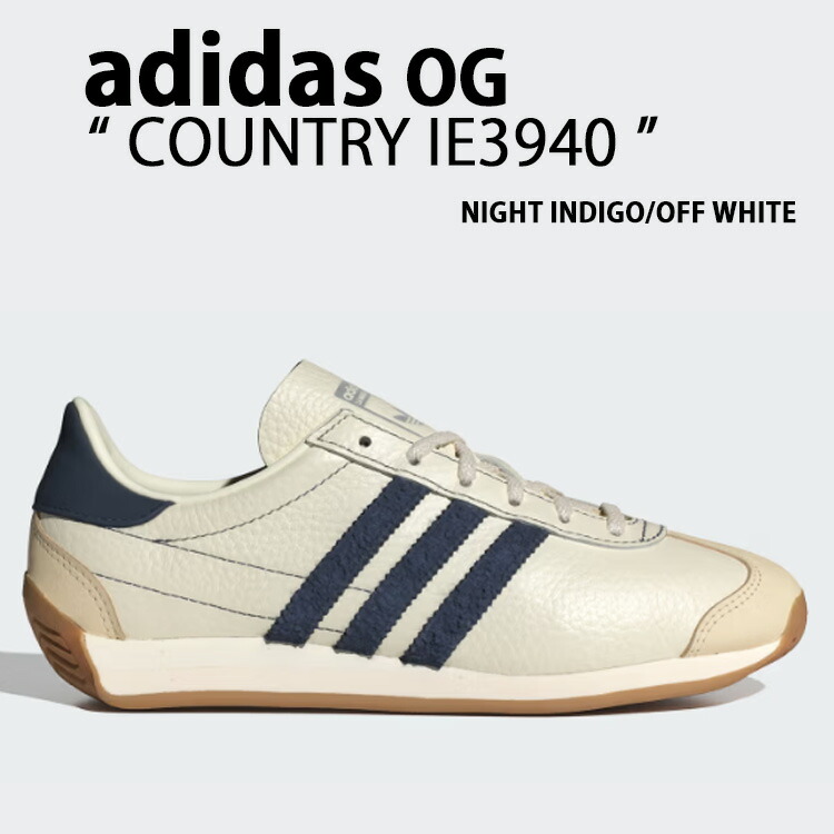 adidas Originals アディダス オリジナルス スニーカー COUNTRY OG IE3940 NIGHT INDIGO OFF WHITE カントリー カントリー OG ナイトインディゴ オフホワイト メンズ レディース【中古】未使用品