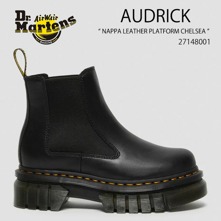 Dr.Martens お医者さんマーチン ブーツ サイドゴアブーツ AUDRICK NAPPA LEATHER PLATFORM CHELSEA BOOTS Black 27148001 チェルシーブーツ 黒いこと 遊撃手ブーツ レディース 亭主もち用【中古】未当て嵌める品