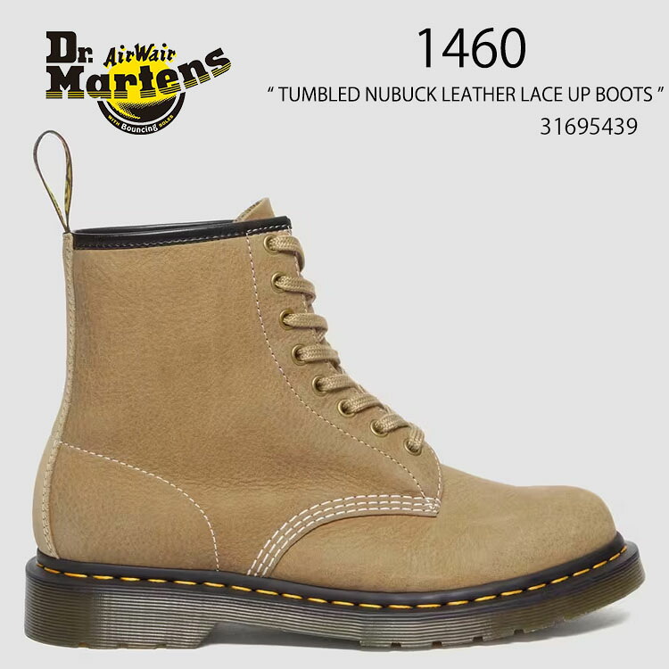 Dr.Martens ドクターマーチン 8ホールブーツ レザーブーツ 1460 TUMBLED NUBUCK LEATHER LACE UP BOOTS 31695439 Savannah Tan Tumbled Nubuck ヌバック タン シューズ メンズ レディース 男性用 女性用【中古】未使用品