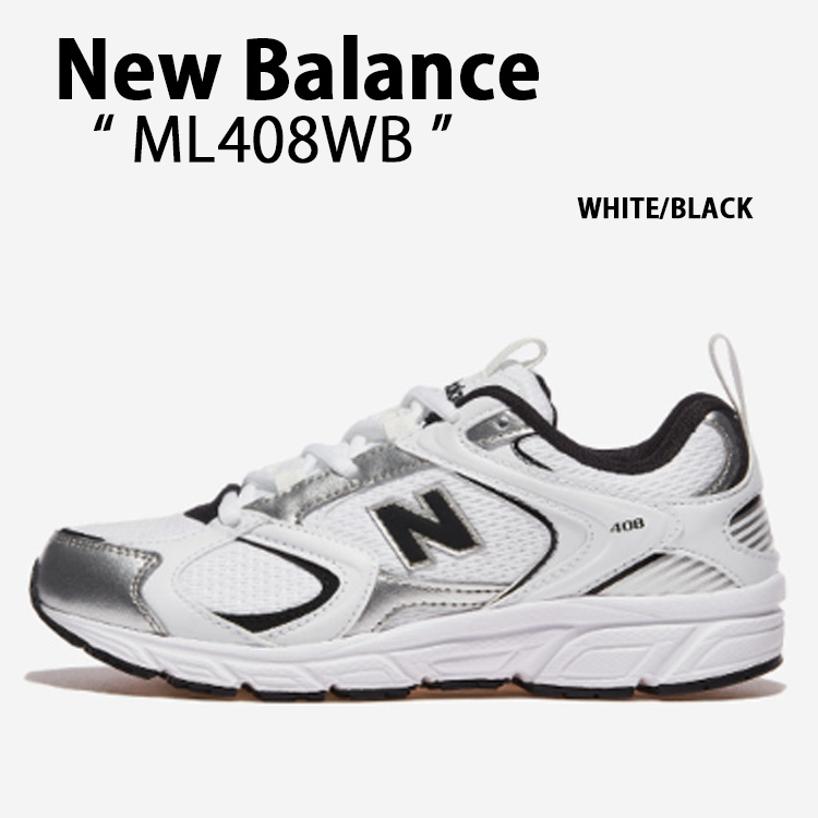 New Balance ニューバランス スニーカー NEWBALANCE ML408 ML408WB WHITE BLACK シューズ ホワイト ブラック メンズ レディース【中古】未使用品｜select store LAILAC