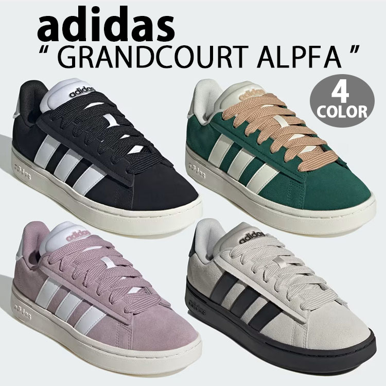 adidas アディダス スニーカー GRANDCOURT ALPHA シューズ グランドコート アルファ BLACK JH7235 GRAY IH1287 GREEN IH3850 FIG IH3848 デイリーシューズ スポーツシューズ メンズ レディース 【中古】未使用品