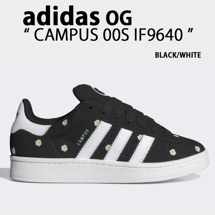 adidas Originals アディダス オリジナルス CAMPUS 00S IF9640 BLACK WHITE 構内00S  黒いこと 白いこと メンズ レディース 成人男性用 お上さん用【中古】未当て嵌める品
