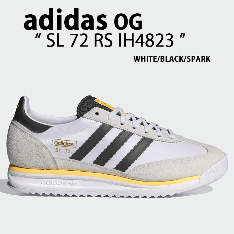 adidas originals アディダス スニーカー SL 72 RS IH4823 シューズ WHITE BLACK SPARK シューズ ナイロンアッパー スエード ホワイト ブラック スパーク テラス系 T-トゥ メンズ レディース【中古】未使用品｜select store LAILAC