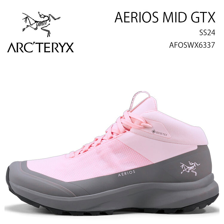 ARC\u0027TERYX アークテリクス スニーカー Aerios MID GTX AFOSWX6337 エアリオス MID ゴアテックス ウィメンズ GORE-TEX VOID/ALPINE ROSE 山歩きシューズ トレイル駈けっくら【中古】未当て嵌める品