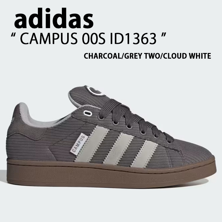 adidas Originals アディダス CAMPUS 00S ID1363 CHARCOAL GREY TWO CLOUD WHITE キャンパス00S シューズ チャコール グレーツー クラウドホワイト メンズ レディース【中古】未使用品