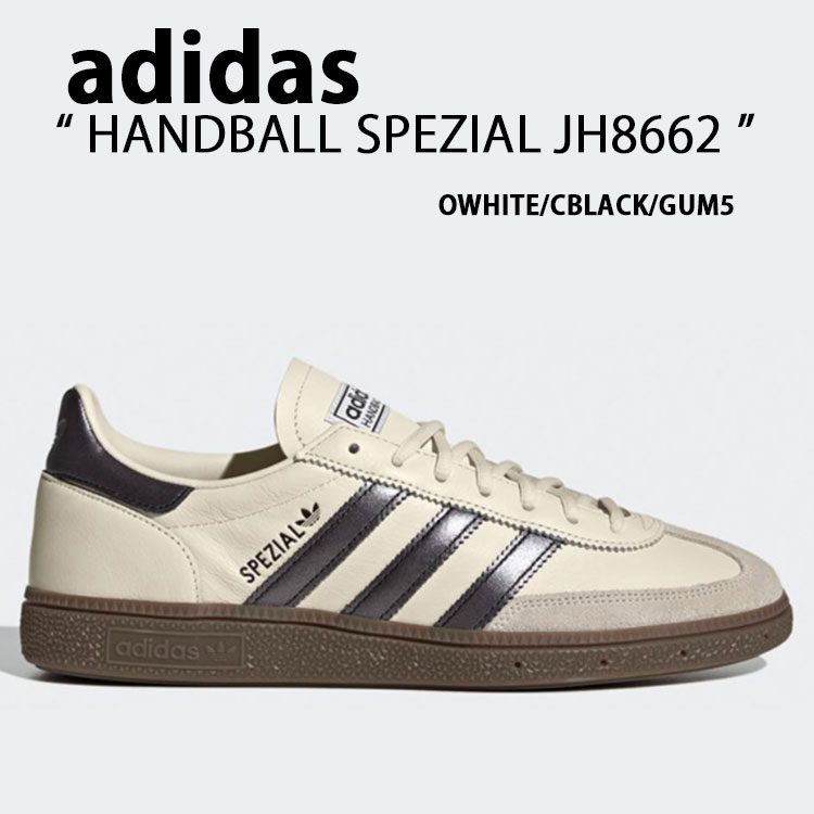 adidas originals アディダス スニーカー HANDBALL SPEZIAL JH8662 OFF WHITE CORE BLACK GUM ハンドボール スペツィアル スエード シューズ テラス系 Tトゥ オフホワイト コアブラック ガム メンズ レディース【中古】未使用品｜select store LAILAC