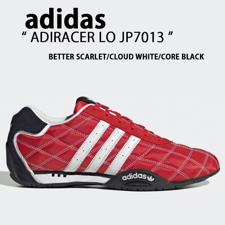 adidas アディダス スニーカー ADIRACER LO JP7013 BETTER SCARLET CLOUD WHITE CORE BLACK アディレーサー ロー シューズ ベタースカーレット クラウドホワイト コアブラック メンズ レディース【中古】未使用品