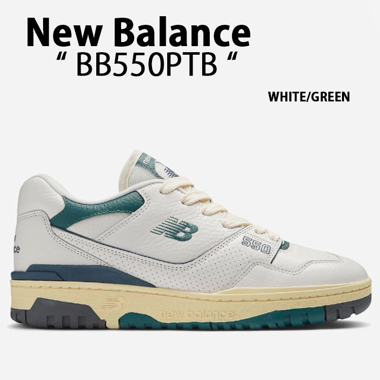 New Balance ニューバランス スニーカー BB550 BB550PTB WHITE GREEN PREMIUM RETRO VINTAGE シューズ ニューバランス BB550 プレミアム レトロ ヴィンテージ ホワイト グリーン レトロデザイン メンズ レディース【中古】未使用品