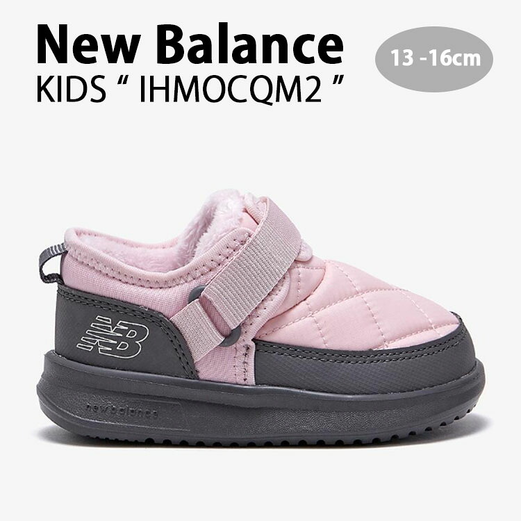New Balance ニューバランス キッズ ブーツ PINK キッズシューズ ピンク ショートブーツ キルティング パディングブーツ ダウンライク ベルクロ ファー IHMOCQM2 ベビー用 キッズ用 子供用【中古】未使用品