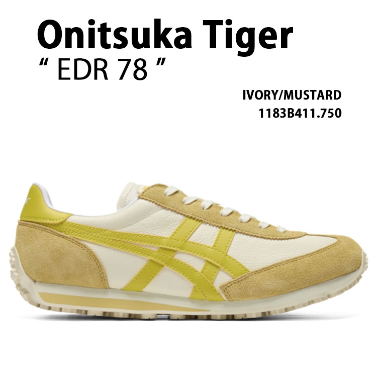 Onitsuka Tiger オニツカタイガー スニーカー EDR 78 IVORY MUSTARD イーディーアール 78 アイボリー マスターズ メンズ レディース 男性用 女性用 男女兼用 1183B411.750