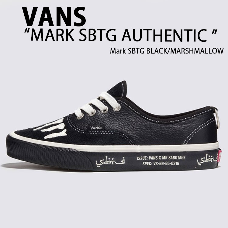 VANS バンズ スニーカー MARK SBTG AUTHENTIC BLACK MARSHMALLOW ASIA ARTIST COLLECTION VN000BW5BPR 見澄ます 弱める オーセンティック メンズ レディース