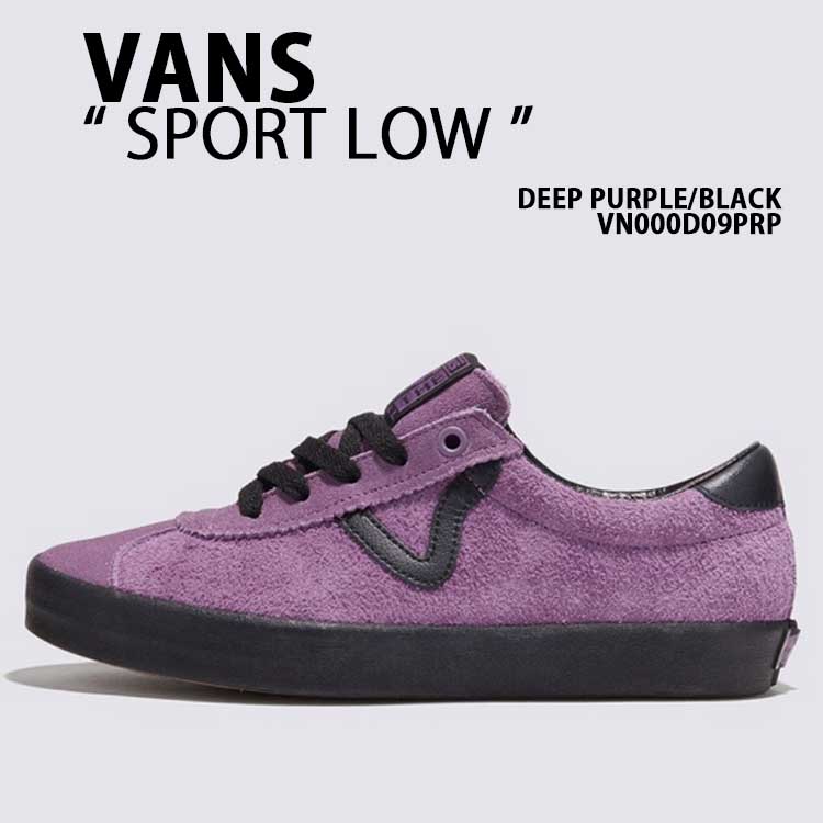 VANS バンズ スニーカー SPORT LOW SUEDE DEEP PURPLE BLACK VN000D09PRP 運動競技 ファースト スエードクロス スウェード ディープパープル 黒いこと レディース 成人女性用
