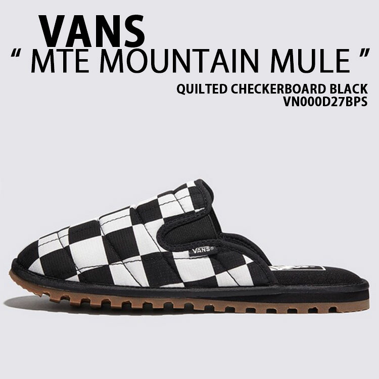 VANS バンズ ミュール シューズ MTE MOUNTAIN MULE QUILTED CHECKERBOARD BLACK VN000D27BPS マウンテンミュール チェッカーボード ブラック メンズ レディース|select store LAILAC