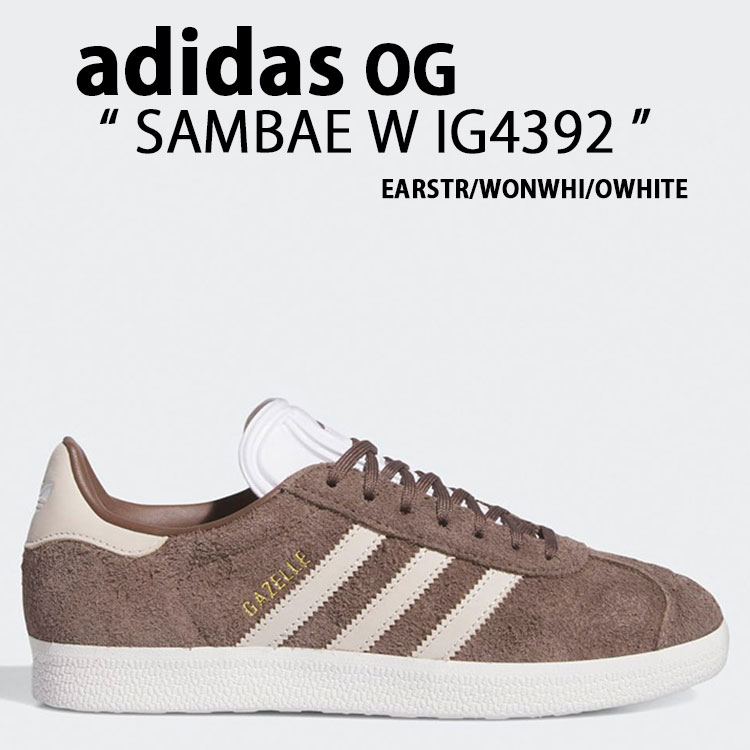adidas アディダス スニーカー SAMBAE W IG4392 EARSTR/WONWHI/OWHITE サンベイ ウィメンズ シューズ 地べた ストレータ ワンダーホワイト 象牙色  レディース プラットホーム 厚底【中古】未当て嵌める品