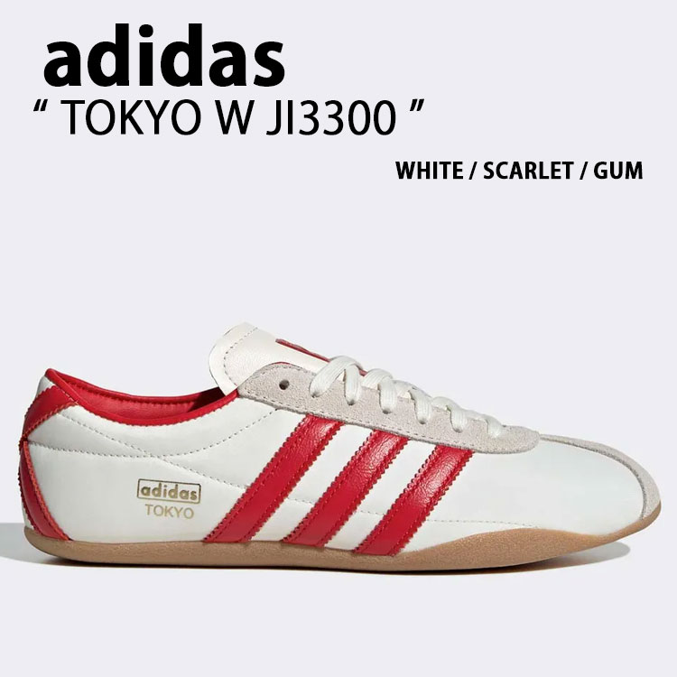 adidas originals アディダス スニーカー TOKYO W JI3300 WHITE SCARLET GUM 日本の首都 ウィメンズ 白いこと スカーレット チュインガム シューズ メンズ レディース【中古】未当てはめる品