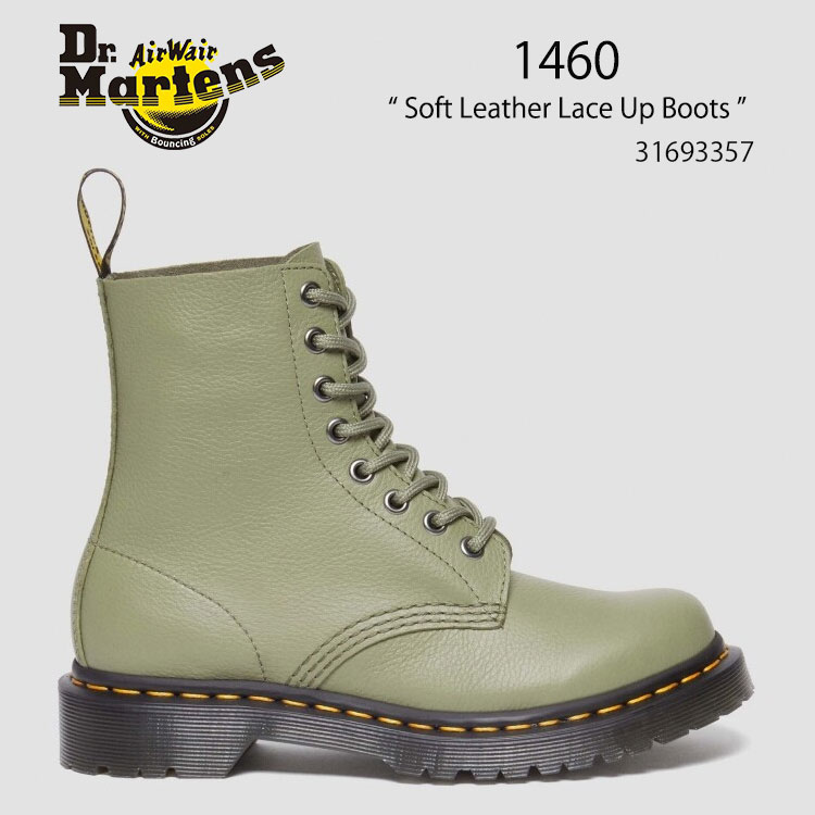 Dr.Martens ドクターマーチン ブーツ 1460 Soft Leather Lace Up Boots 31693357 Muted Olive Virginia レディース 女性用【中古】未使用品｜select store LAILAC