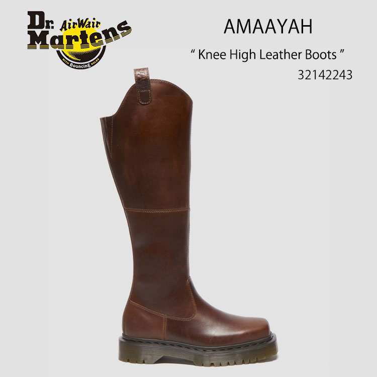 Dr.Martens ドクターマーチン ブーツ Amaayah Knee High Leather Boots 32142243 Butterscotch Orleans バタースコッチ 厚底 ラバーソール レディース 女性用【中古】未使用品