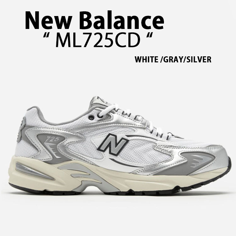 New Balance ニューバランス スニーカー ML725CD WHITE GRAY SILVER シューズ ランニングシューズ ダッドシューズ Y2K NewBalanceML725 ホワイト グレー シルバー メンズ レディース【中古】未使用品