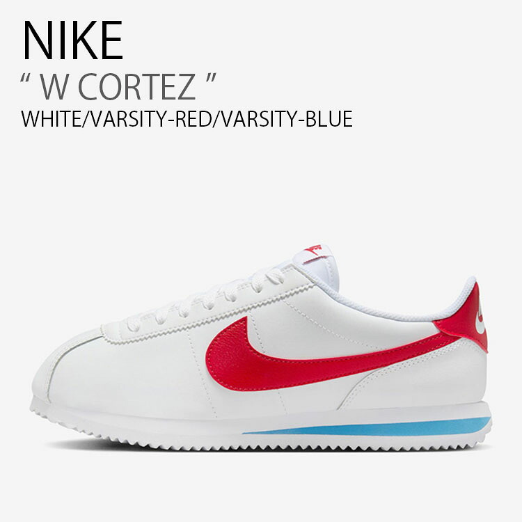 NIKE ナイキ レディース スニーカー W CORTEZ ウィメンズ コルテッツ DN1791-108 置き目とり捨てる 白いこと 赤いこと 青み ウィメンズ 成人女性用【中古】未当て嵌める品